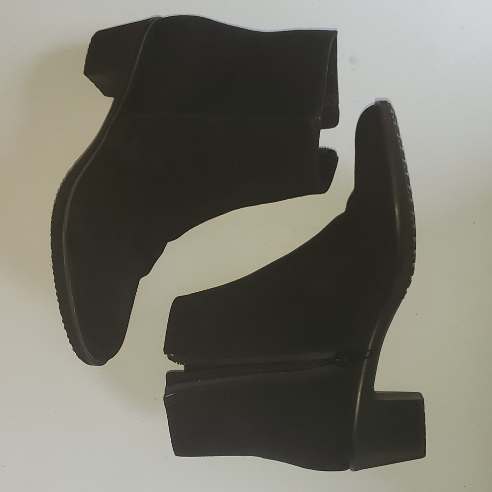 Sesto Meucci Black Suede Ankle Boots, Women's US 8 1/2